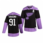 Blues 91 Vladimir Tarasenko Black Purple Hockey Fights Cancer Adidas Jersey Dzhi,baseball caps,new era cap wholesale,wholesale hats
